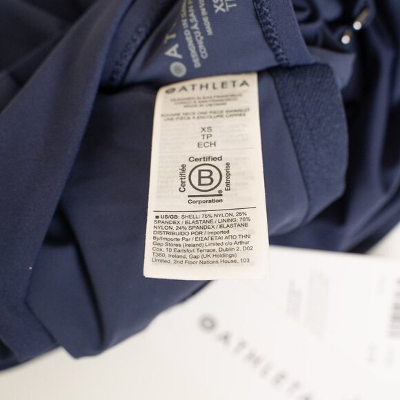 🚨 Athleta Square Neck One Piece Swimsuit Navy Blue - Picture 11 of 11